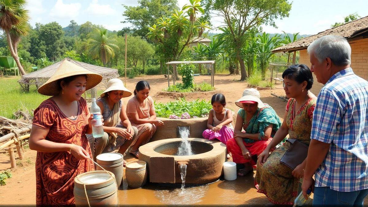 Técnicas de purificação de água para comunidades