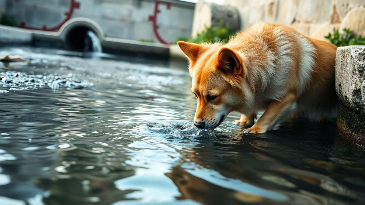 Fontes e caminhos da poluição que afetam a qualidade da água do seu cão